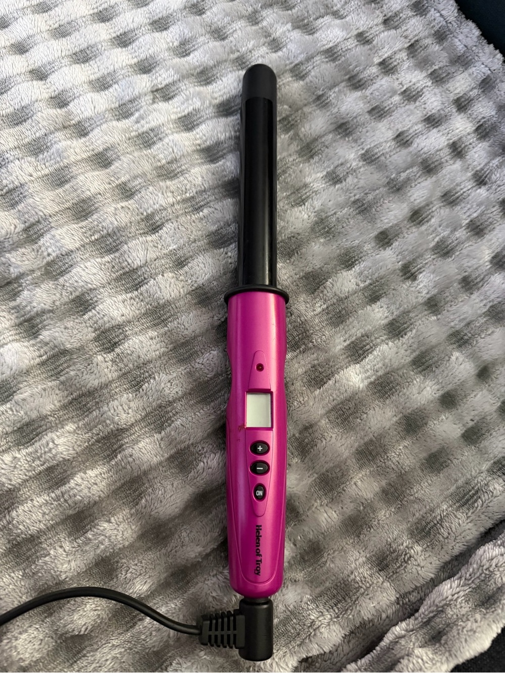 Digital Pink Curling Wand with LCD Controls